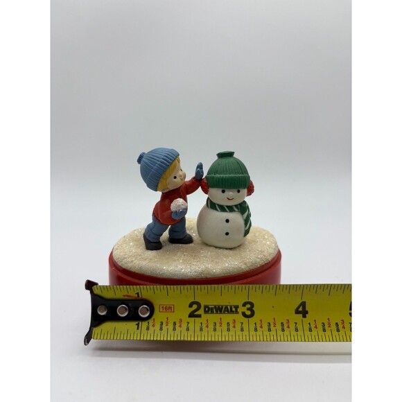 Enesco Country Cousins Scooter Musical Frosty the Snowman 1987 Music Box - Picture 3 of 5